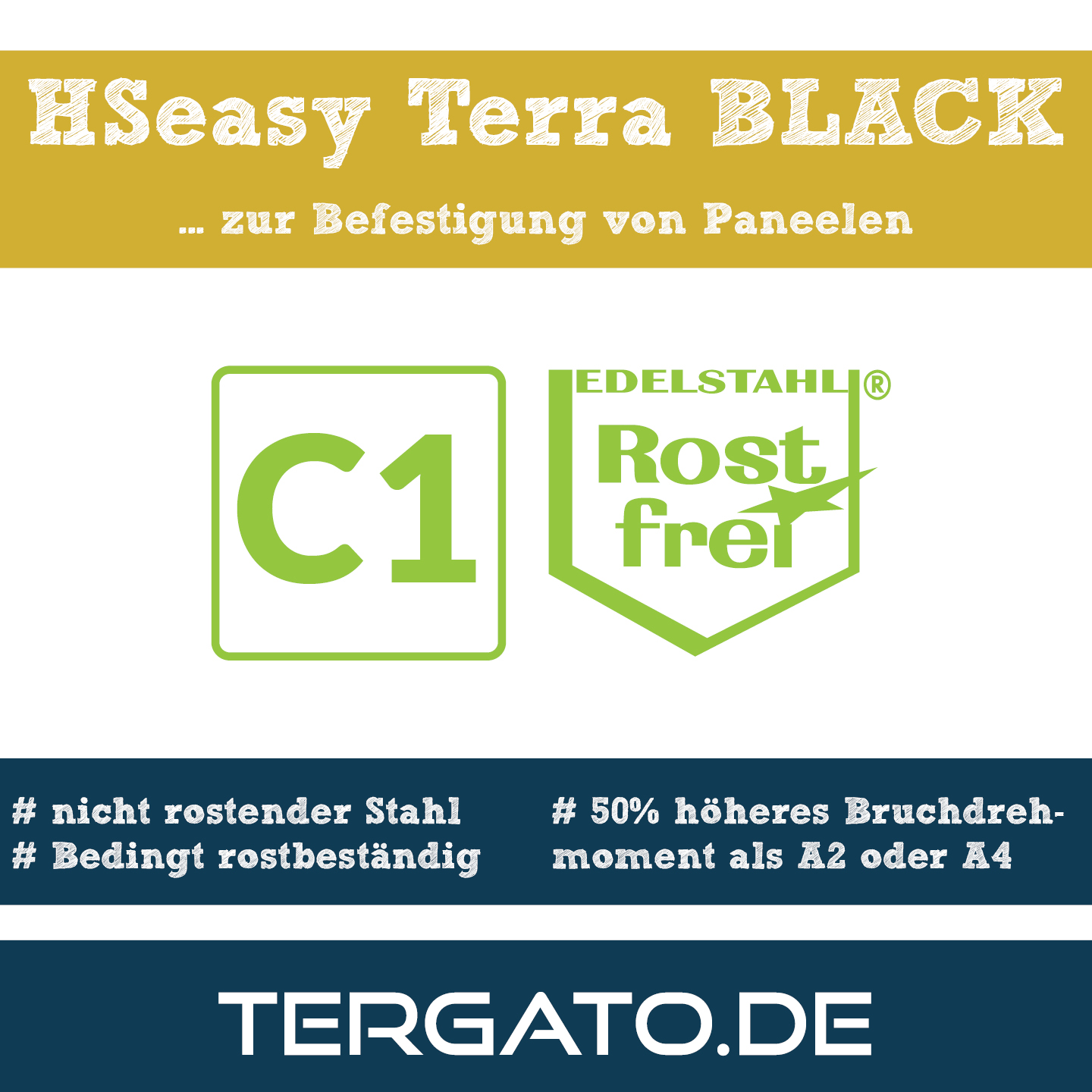 HSeasy Terra Inox BLACK C1 rostfrei