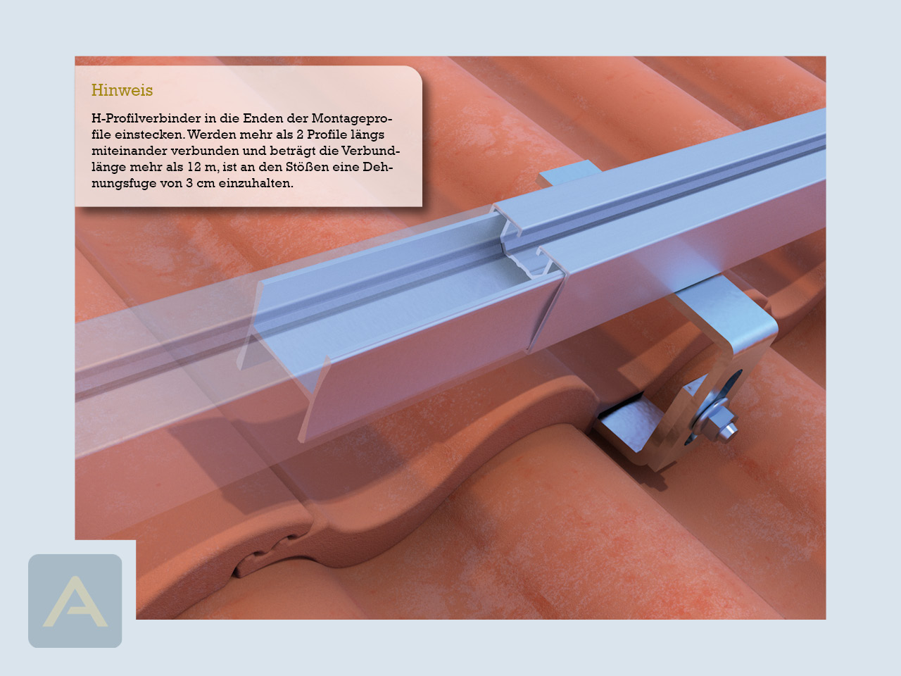 Anwendung vom H-Profilverbinder